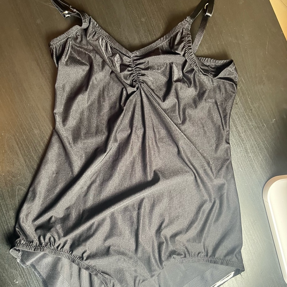 Black Ruched Swimsuit